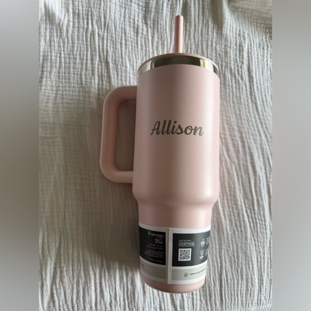 Hydro Flask Pink Tumbler with Handle hydroflask